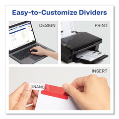Avery 11.25 in. x 9.13 in. 5-Tab Insertable Dividers with Single Pockets - White (1-Set)
