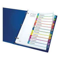 Avery 1 - 12 Tab 11 in. x 8.5 in. Customizable TOC Ready Index Divider Set - Multicolor (1 Set)
