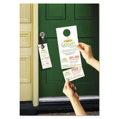 Avery 4.25 in. x 11 in. 65 lbs. Cover Weight 97 Bright Door Hanger with Tear-Away Cards - White (80/Pack)