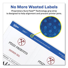 Avery 3.5 in. x 4.75 in. Removable Print-to-the-Edge Labels with Sure Feed - White (32/Pack)