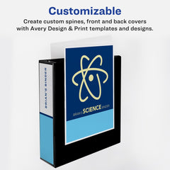 Avery One Touch EZD Rings 3 Rings 1 in. Capacity 11 in. x 8.5 in. Heavy-Duty DuraHinge View Binder - Red (12/Carton)