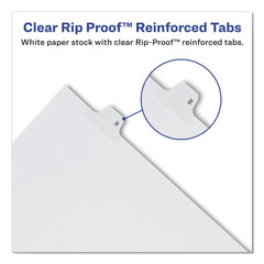 Avery 10-Tab "4-in 11 in. x 8.5 in. Allstate Style Preprinted Legal Exhibit Side Tab Index Dividers - White (25/Pack)
