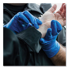 Ammex 11.6 in. Long 13 mil Powder-Free Latex Exam Gloves - Medium/Blue (500/Carton)