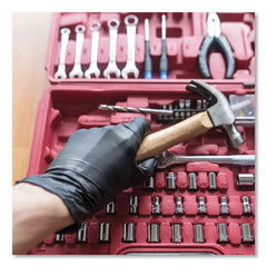 Ammex 9.5 in. Long 5 mil Powder-Free Industrial Nitrile Gloves - Medium/Black (1000/Carton)