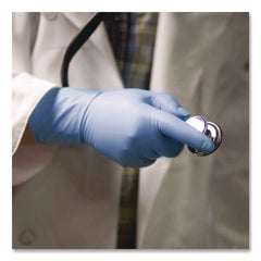 Ammex 8 mil Blue Powder-Free Nitrile Exam Gloves - Large, Blue (500/Carton)