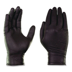 Ammex 6 mil Powder-Free Nitrile Exam Gloves - Medium, Black (1000/Carton)