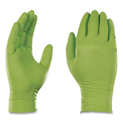 Ammex 8 mil Heavy-Duty Industrial Powder-Free Nitrile Gloves - 2X-Large, Green (1000/Carton)