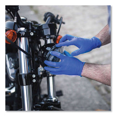 Ammex 9.5 in. 6 mil Heavy-Duty Industrial Nitrile Gloves - Large/Royal Blue (1000/Carton)