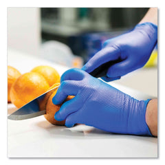 Ammex 9.5 in. 6 mil Heavy-Duty Industrial Nitrile Gloves - X-Large/Royal Blue (1000/Carton)