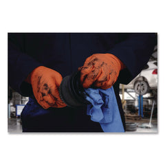 Ammex GWUOFN49050 9.06 in. 6 mil Ultra Industrial Flock-Lined Nitrile Disposable Gloves - XX-Large/Orange (500/Carton)