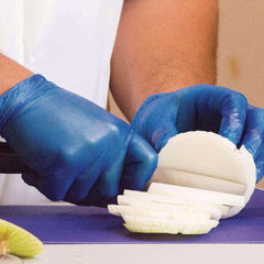 Ammex 3 mil Industrial Powder-Free Vinyl Gloves - Large, Blue (1000/Carton)