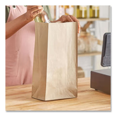 Ross & Wallace Paper Products 100320500PK/BL 8.25 in. x 5.25 in. x 16.13 in. #20 Size Grocery Paper Bags - Kraft (500/Bundle)