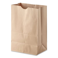 Ross & Wallace Paper Products 12 in. x 7 in. x 17 in. 52 lbs. Capacity 1/6 BBL Grocery Paper Bags - Kraft (500/Bundle)