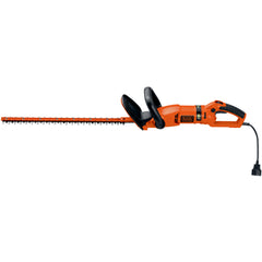 Black & Decker 120V 3.3 Amp 24 in. Corded Hedge Trimmer with Rotating Handle and Dual Action Blades
