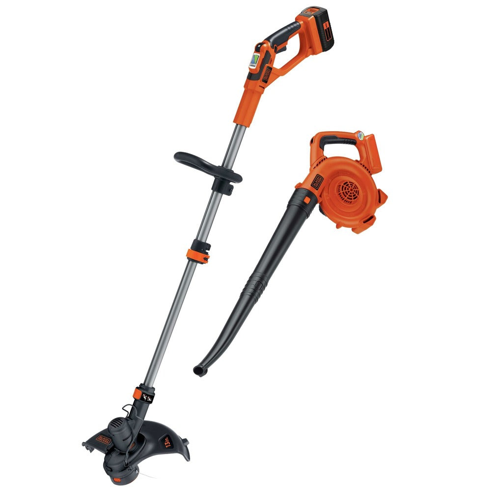 Black & Decker 40V MAX Lithium-Ion Cordless String Trimmer/Edger and Sweeper Combo Kit (1.5 Ah)