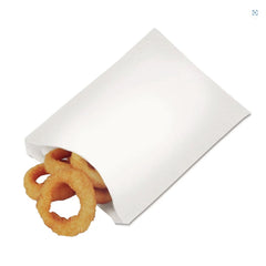 Bagcraft Grease-Resistant 6 in. x 7.25 in. Single-Serve Bags - White (2000/Carton)