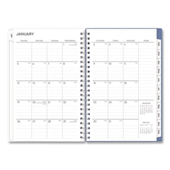 Blue Sky 8 in. x 5 in. 12-Month (Jan-Dec 2026) Lindley Weekly/Monthly Planner - White/Blue/Green Cover