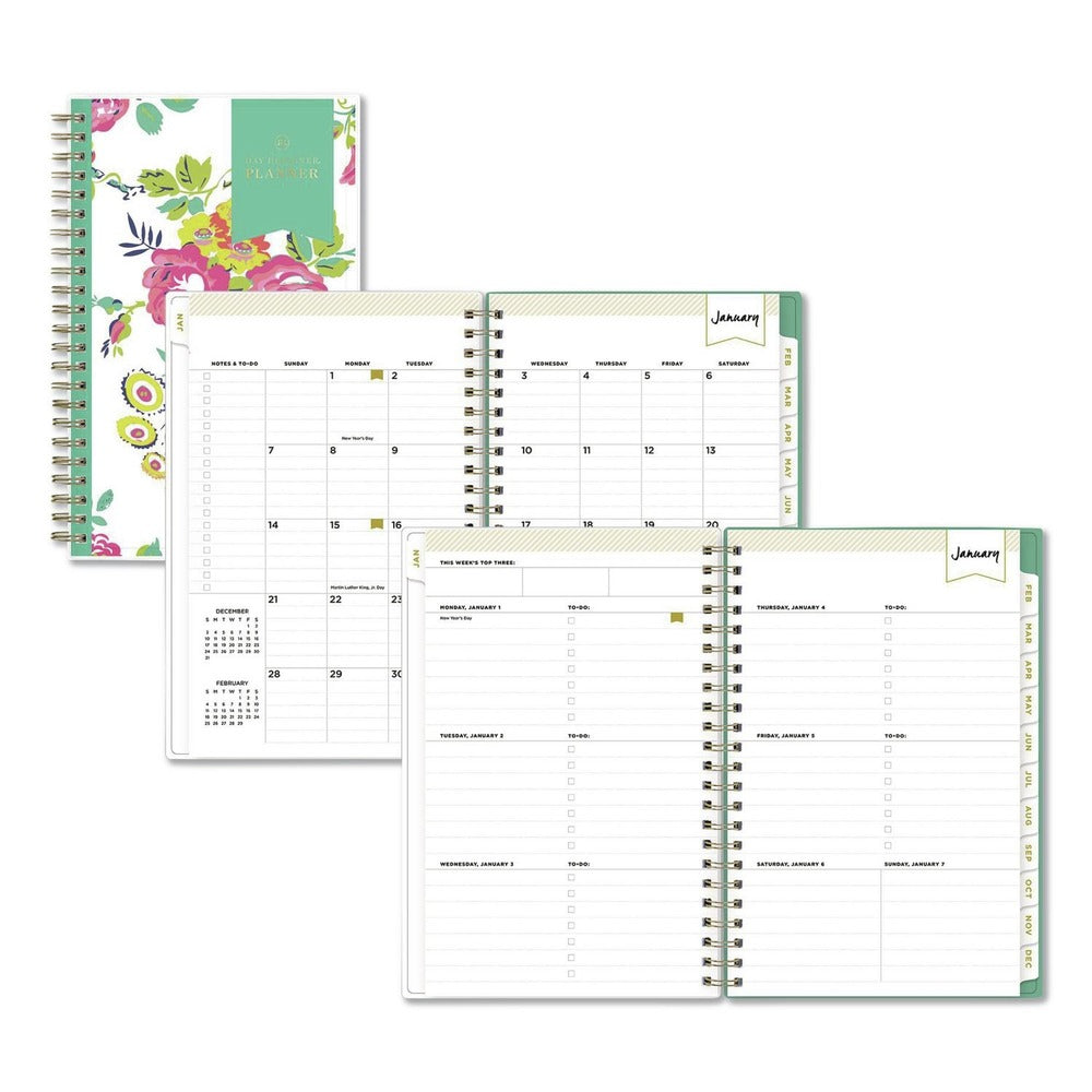 Blue Sky 8 in. x 5 in. 12-Month (Jan-Dec 2026) Day Designer Peyton Weekly/Monthly Planner - White