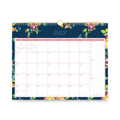 Blue Sky 15 in. x 12 in. 12-Month (Jul 2025-Jun 2026) Day Designer Peyton Academic Wall Calendar - White/Navy Sheets