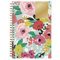 Blue Sky 8 in. x 5 in. 12-Month (Jul 2025-Jun 2026) Day Designer Secret Garden Mint Weekly/Monthly Notes Planner