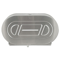 Bobrick 20.81 in. x 5.31 in. x 11.38 in. Jumbo Toilet Tissue 2 Roll Dispenser - Satin-Finish Stainless Steel