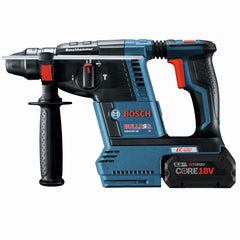 Factory Reconditioned Bosch Bulldog 18V Brushless Lithium-Ion 1 in. Cordless SDS-Plus Rotary Hammer Kit with 2 Batteries (8 Ah)