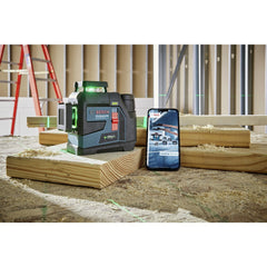 Factory Reconditioned Bosch 12V MAX 360 Degrees Connected Green-Beam 3-Plane Leveling and Alignment Laser Kit (2 Ah)