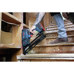 Factory Reconditioned Bosch 18V Brushless Lithium-Ion 15-Gauge Cordless Angled Finish Nailer Kit (2 Ah)