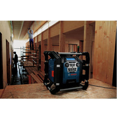 Factory Reconditioned Bosch 18V Lithium-Ion Bluetooth 5.0 Corded/Cordless Jobsite Radio with Power Station and (2) AA Batteries (Tool Only)
