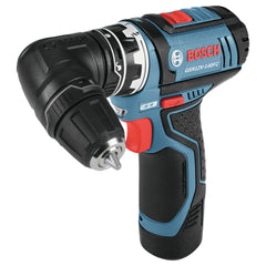 Factory Reconditioned Bosch GSR12V-140FCB22-RT 12V Max FlexiClick Lithium-Ion 1/4 in. Cordless 5-in-1 Drill/Driver System Kit with 2 Batteries (2 Ah)