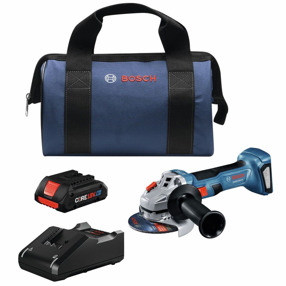 Factory Reconditioned Bosch 18V Brushless Lithium-Ion 4-1/2 in. Cordless Angle Grinder Kit (4 Ah)