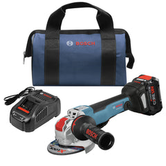 Factory Reconditioned Bosch 18V X-LOCK Brushless Lithium-Ion 4-1/2 - 5 in. Cordless Angle Grinder Kit (8 Ah)
