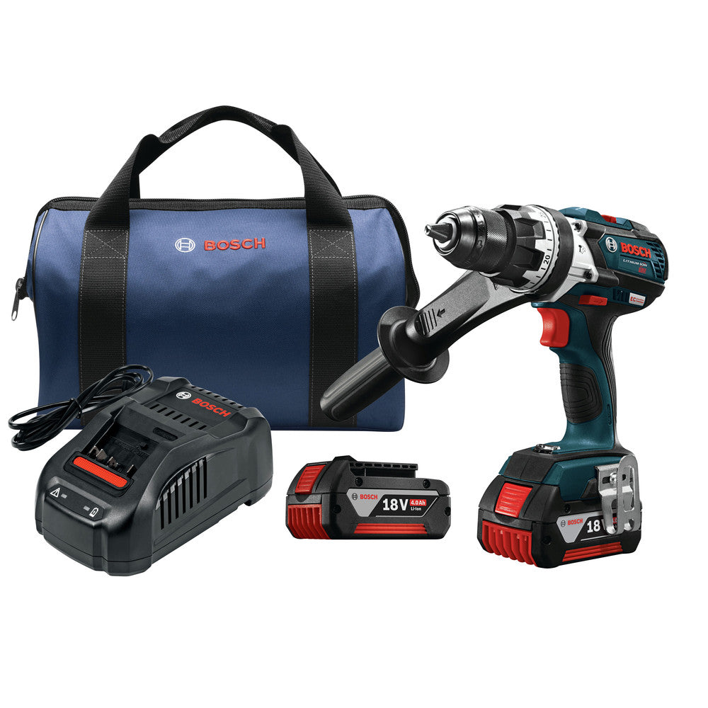 Factory Reconditioned Bosch 18V EC Brushless Brute Tough Lithium-Ion 1/2 in. Cordless Hammer Drill Driver Kit with 2 Batteries (4 Ah)