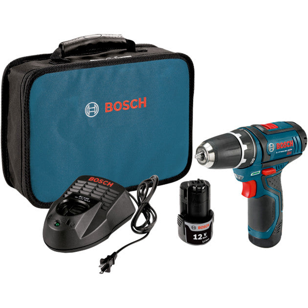 Factory Reconditioned Bosch 12V MAX Lithium-Ion 3/8 in. Cordless Drill Driver Kit (2 Ah)