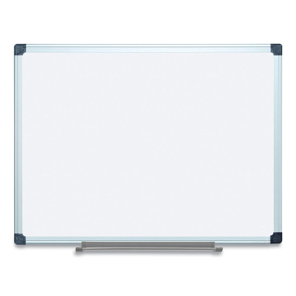 MasterVision 36 in. x 48 in. Porcelain Value Dry Erase Board - White Surface/Satin Aluminum Frame