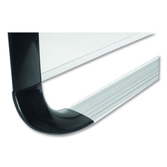 MasterVision Pure White 96 in. x 48 in. Aluminum Frame Platinum Magnetic Dry Erase Board - White/Silver/Black
