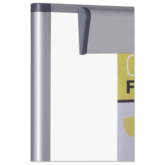 MasterVision 35.4 in. x 47.2 in. 80 in. Tall Vertical Orientation Revolver  - Silver Aluminum Frame