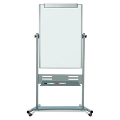 MasterVision 35.4 in. x 47.2 in. 80 in. Tall Vertical Orientation Revolver  - Silver Aluminum Frame