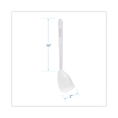 Boardwalk 2 in. Cone Toilet Bowl Mop with 10 in. Handle - White (25/Carton)