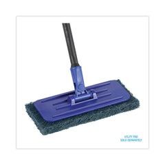 Boardwalk 4 in. x 9 in. Plastic Swivel Pad Holder - Blue
