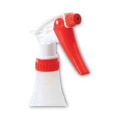 Boardwalk HDPE 32 oz. Trigger Spray Bottles - Clear/Red (3/Pack)