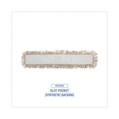 Boardwalk 36 in. x 3 in. Cotton Dust Mop Head - White