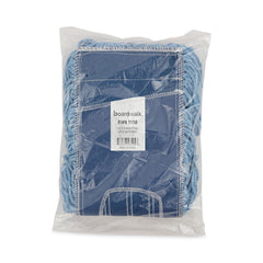 Boardwalk 18 in. x 5 in. Cotton/Synthetic Looped-End Mop Head - Blue