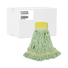 Boardwalk EcoMop Recycled Fiber Looped-End Mop Heads - Large, Green (12/Carton)