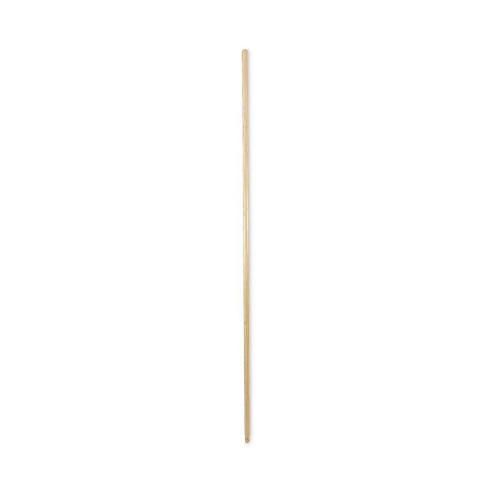 Boardwalk 0.94 in. x 60 in. Threaded End Lacquered Wood Broom Handle - Natural