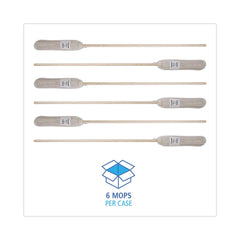 Boardwalk 24 oz. Cotton Fiber Head Deck Mop with 54 in. Wooden Handle (6/Pack)