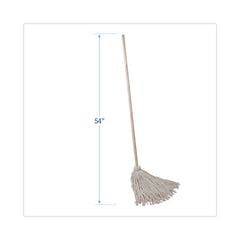 Boardwalk 24 oz. Cotton Fiber Head Deck Mop with 54 in. Wooden Handle (6/Pack)