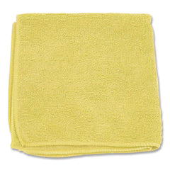 Boardwalk BWK12YELCLOTH 12 in. x 12 in. Microfiber Cleaning Cloths - Yellow (12/Pack)