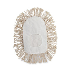 Boardwalk 17.5 in. x 13.5 in. Cotton Wedge Dust Mop Head - White