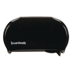 Boardwalk 13 in. x 6.75 in. x 8.75 in. Standard Twin Toilet Tissue Dispenser - Black